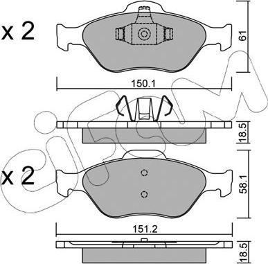 Cifam 822-316-0 - Bremsbelagsatz, Scheibenbremse alexcarstop-ersatzteile.com