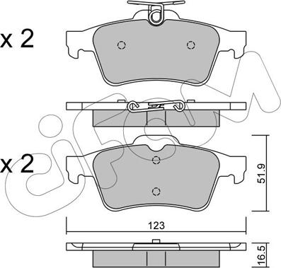 Cifam 822-337-1 - Bremsbelagsatz, Scheibenbremse alexcarstop-ersatzteile.com