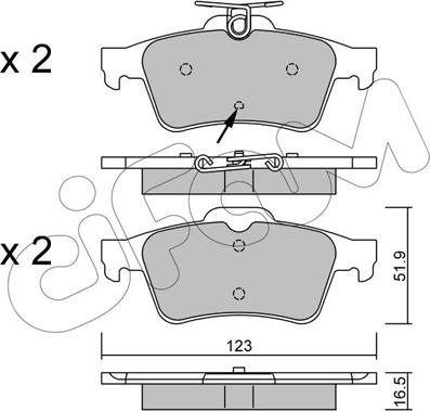 Cifam 822-337-2 - Bremsbelagsatz, Scheibenbremse alexcarstop-ersatzteile.com