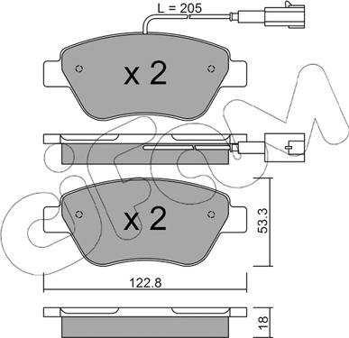 Cifam 822-321-3 - Bremsbelagsatz, Scheibenbremse alexcarstop-ersatzteile.com