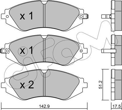 Cifam 822-294-0 - Bremsbelagsatz, Scheibenbremse alexcarstop-ersatzteile.com