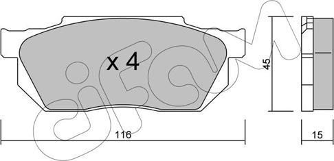 Cifam 822-247-0 - Bremsbelagsatz, Scheibenbremse alexcarstop-ersatzteile.com