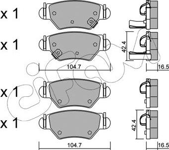 Cifam 822-259-0 - Bremsbelagsatz, Scheibenbremse alexcarstop-ersatzteile.com