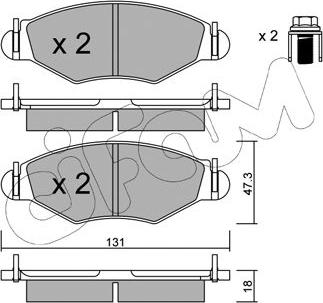 Cifam 822-254-0 - Bremsbelagsatz, Scheibenbremse alexcarstop-ersatzteile.com