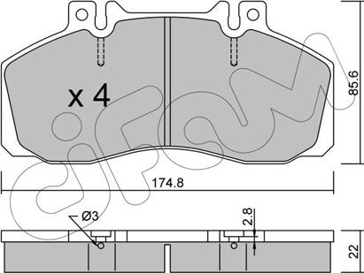 Cifam 822-267-0 - Bremsbelagsatz, Scheibenbremse alexcarstop-ersatzteile.com