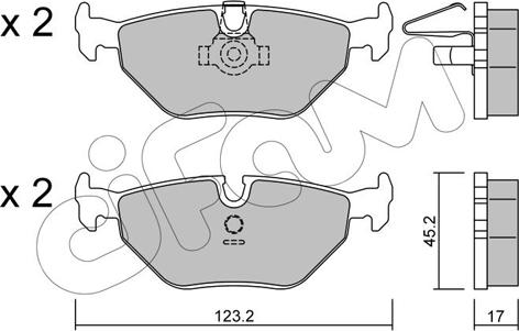 Cifam 822-210-0 - Bremsbelagsatz, Scheibenbremse alexcarstop-ersatzteile.com