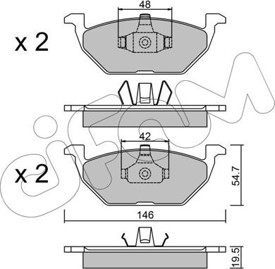 Cifam 822-211-1 - Bremsbelagsatz, Scheibenbremse alexcarstop-ersatzteile.com