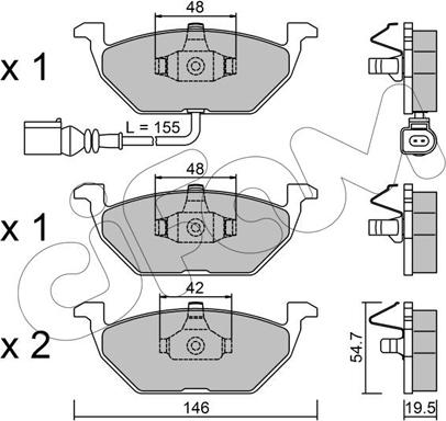 Cifam 822-211-2 - Bremsbelagsatz, Scheibenbremse alexcarstop-ersatzteile.com