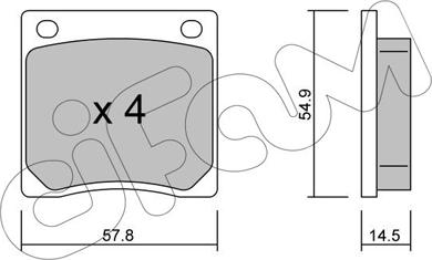 Cifam 822-229-0 - Bremsbelagsatz, Scheibenbremse alexcarstop-ersatzteile.com