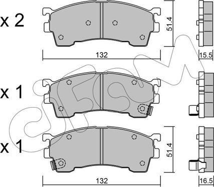 Cifam 822-223-1 - Bremsbelagsatz, Scheibenbremse alexcarstop-ersatzteile.com