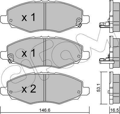 Cifam 822-798-0 - Bremsbelagsatz, Scheibenbremse alexcarstop-ersatzteile.com