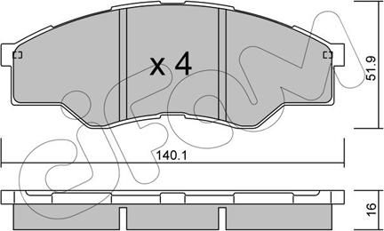 Cifam 822-797-0 - Bremsbelagsatz, Scheibenbremse alexcarstop-ersatzteile.com