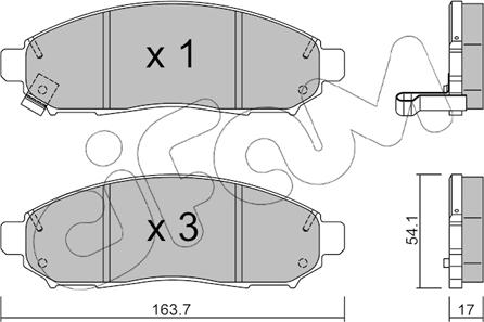 Cifam 822-743-0 - Bremsbelagsatz, Scheibenbremse alexcarstop-ersatzteile.com