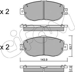 Cifam 822-756-1 - Bremsbelagsatz, Scheibenbremse alexcarstop-ersatzteile.com