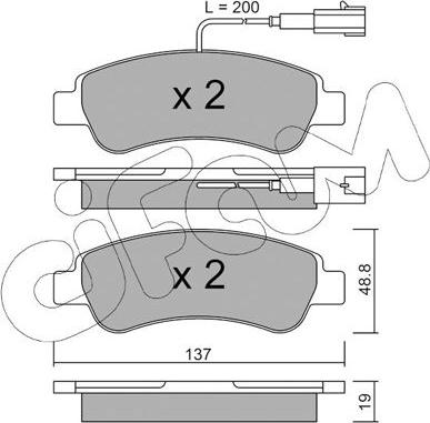 Cifam 822-710-1 - Bremsbelagsatz, Scheibenbremse alexcarstop-ersatzteile.com