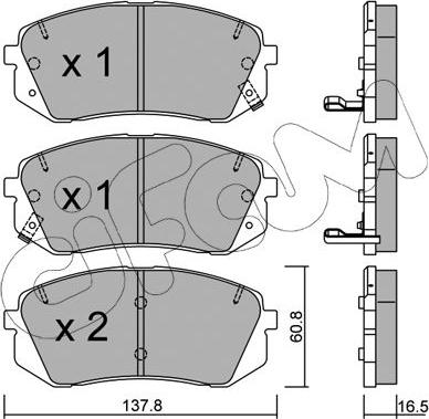 Cifam 822-783-0 - Bremsbelagsatz, Scheibenbremse alexcarstop-ersatzteile.com