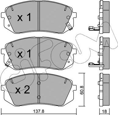 Cifam 822-783-1 - Bremsbelagsatz, Scheibenbremse alexcarstop-ersatzteile.com