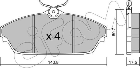 Cifam 822-782-0 - Bremsbelagsatz, Scheibenbremse alexcarstop-ersatzteile.com