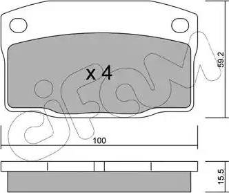 Cifam 822-726-0 - Bremsbelagsatz, Scheibenbremse alexcarstop-ersatzteile.com