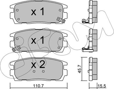 Cifam 822-779-0 - Bremsbelagsatz, Scheibenbremse alexcarstop-ersatzteile.com