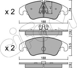 Cifam 822-775-4 - Bremsbelagsatz, Scheibenbremse alexcarstop-ersatzteile.com