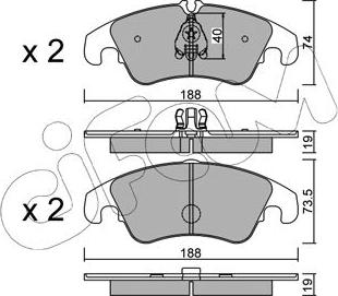 Cifam 822-775-6 - Bremsbelagsatz, Scheibenbremse alexcarstop-ersatzteile.com