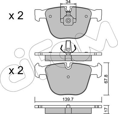 Cifam 822-773-0 - Bremsbelagsatz, Scheibenbremse alexcarstop-ersatzteile.com