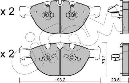 Cifam 822-772-0 - Bremsbelagsatz, Scheibenbremse alexcarstop-ersatzteile.com