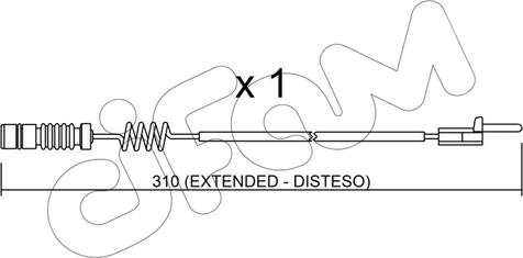 Cifam SU.162 - Warnkontakt, Bremsbelagverschleiß alexcarstop-ersatzteile.com