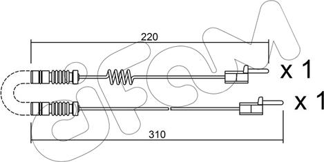 Cifam SU.171K - Warnkontakt, Bremsbelagverschleiß alexcarstop-ersatzteile.com