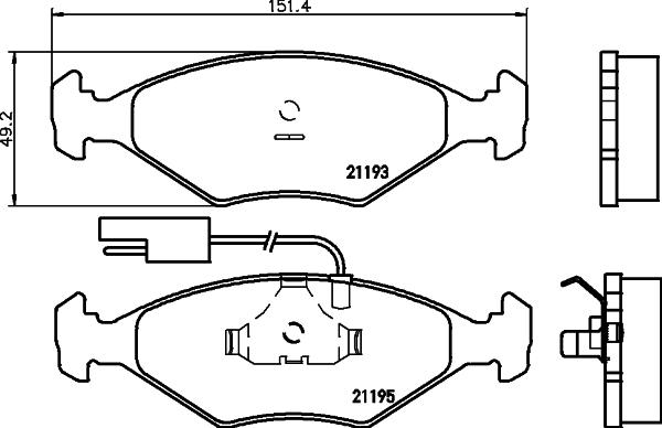 Cobreq N-506 - Bremsbelagsatz, Scheibenbremse alexcarstop-ersatzteile.com