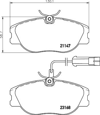 Cobreq N-607 - Bremsbelagsatz, Scheibenbremse alexcarstop-ersatzteile.com