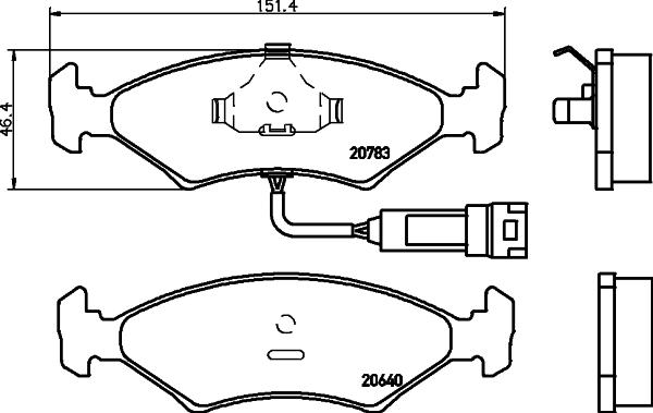 Cobreq N-116 - Bremsbelagsatz, Scheibenbremse alexcarstop-ersatzteile.com