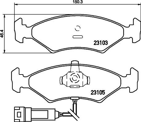 Cobreq N-117 - Bremsbelagsatz, Scheibenbremse alexcarstop-ersatzteile.com