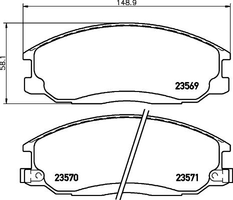 Cobreq N-1250 - Bremsbelagsatz, Scheibenbremse alexcarstop-ersatzteile.com