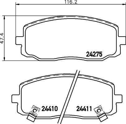 Cobreq N-1264 - Bremsbelagsatz, Scheibenbremse alexcarstop-ersatzteile.com