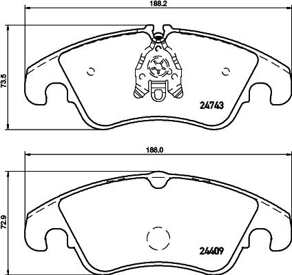 Cobreq N-1736 - Bremsbelagsatz, Scheibenbremse alexcarstop-ersatzteile.com