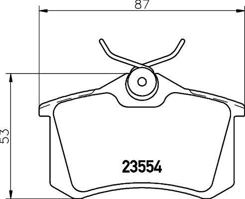 HELLA 530032832 - Bremsbelagsatz, Scheibenbremse alexcarstop-ersatzteile.com