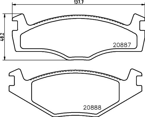 Cobreq N-883 - Bremsbelagsatz, Scheibenbremse alexcarstop-ersatzteile.com