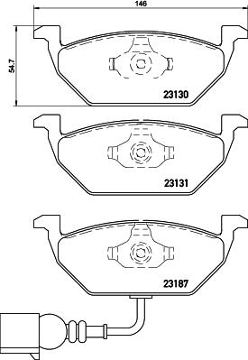 Cobreq N-254C - Bremsbelagsatz, Scheibenbremse alexcarstop-ersatzteile.com