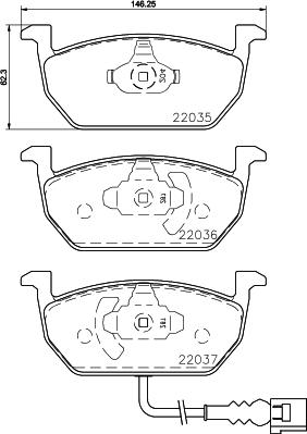 Cobreq N-2042 - Bremsbelagsatz, Scheibenbremse alexcarstop-ersatzteile.com