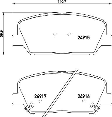 Cobreq N-2005 - Bremsbelagsatz, Scheibenbremse alexcarstop-ersatzteile.com