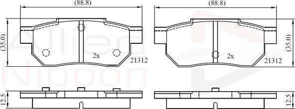 Comline ADB0460 - Bremsbelagsatz, Scheibenbremse alexcarstop-ersatzteile.com