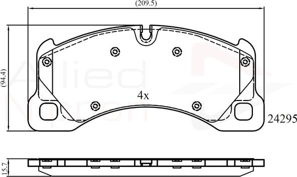 Comline ADB06039 - Bremsbelagsatz, Scheibenbremse alexcarstop-ersatzteile.com