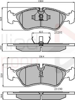 Comline ADB0150 - Bremsbelagsatz, Scheibenbremse alexcarstop-ersatzteile.com