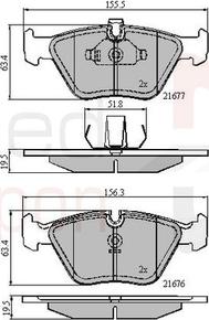 Comline ADB01010 - Bremsbelagsatz, Scheibenbremse alexcarstop-ersatzteile.com