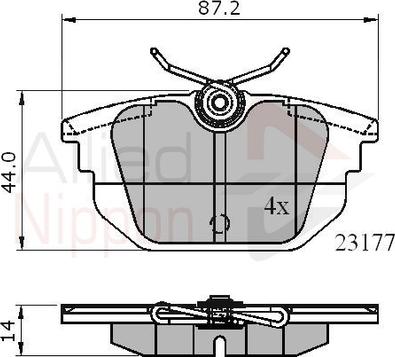 Comline ADB01012 - Bremsbelagsatz, Scheibenbremse alexcarstop-ersatzteile.com