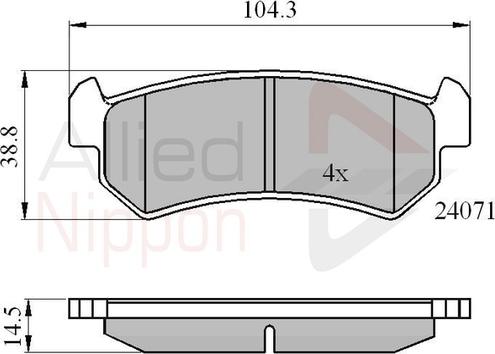 Comline ADB01191 - Bremsbelagsatz, Scheibenbremse alexcarstop-ersatzteile.com