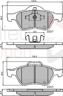 Comline ADB01115 - Bremsbelagsatz, Scheibenbremse alexcarstop-ersatzteile.com