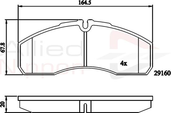 Comline ADB01173 - Bremsbelagsatz, Scheibenbremse alexcarstop-ersatzteile.com